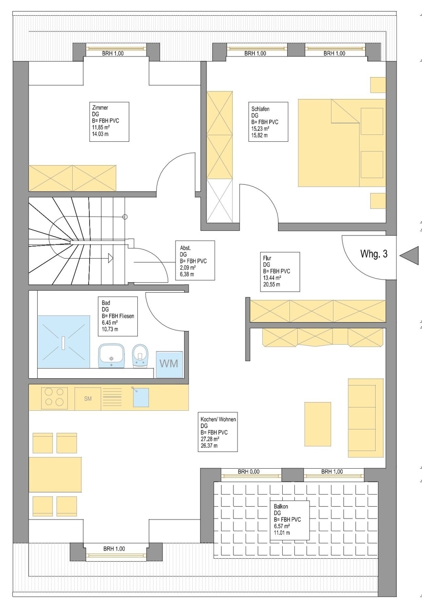 Grundriss_WE 42 DG 1_Haus 3