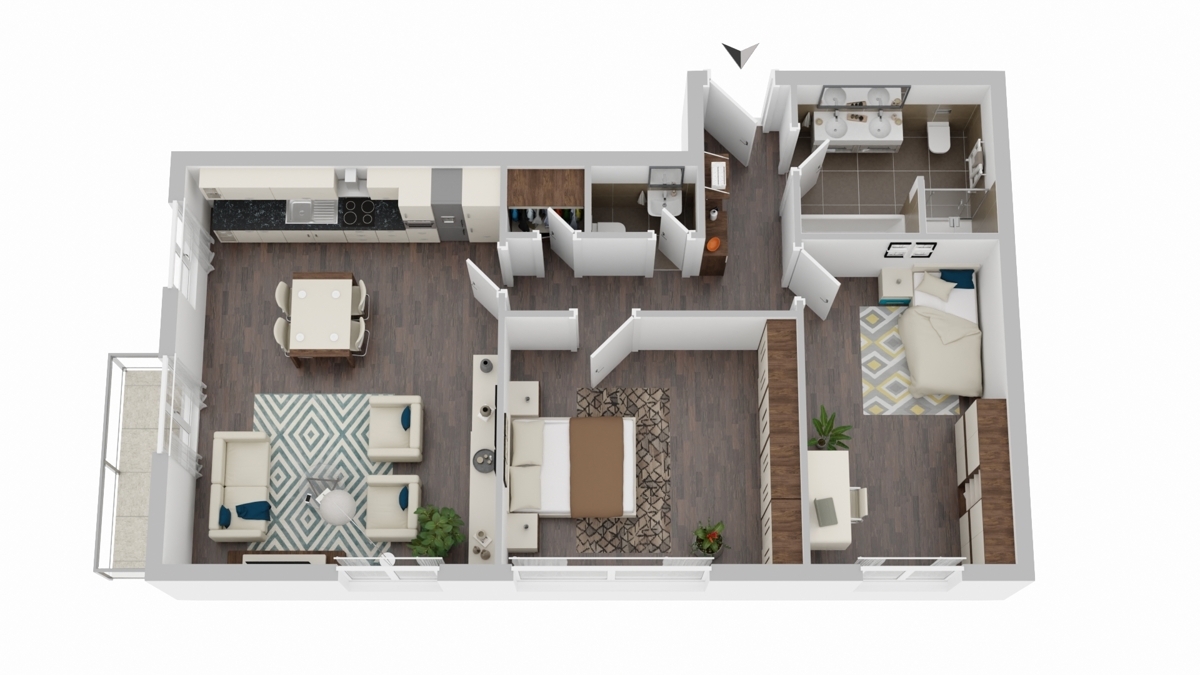 Grundrissskizze Wohnung 5