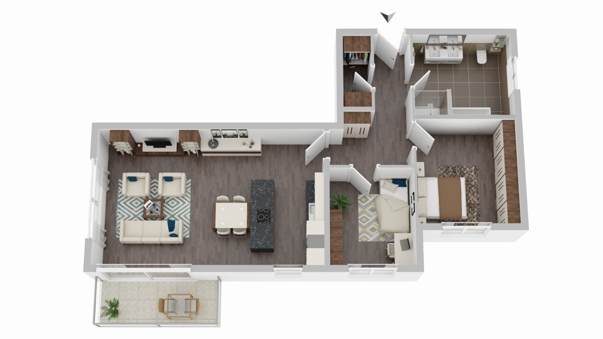 Grundrissskizze Wohnung 6