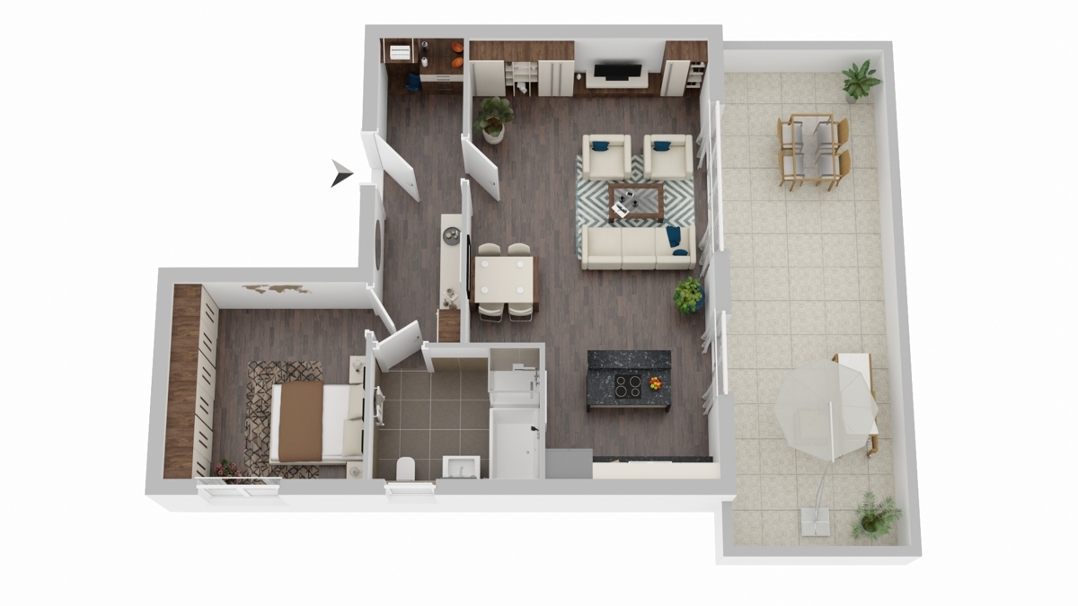 Grundrissskizze Wohnung 7