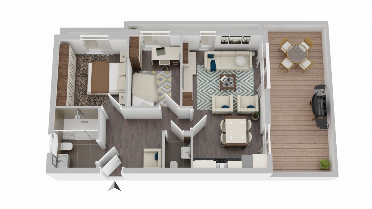 Grundrissskizze Wohnung 8