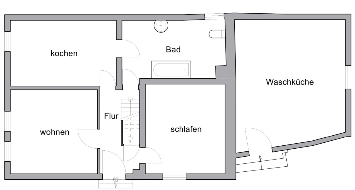 Grundrissskizze EG