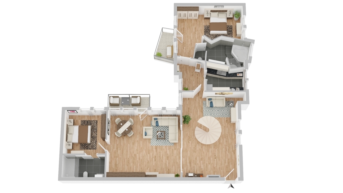 Grundriss-Skizze Ebene 1