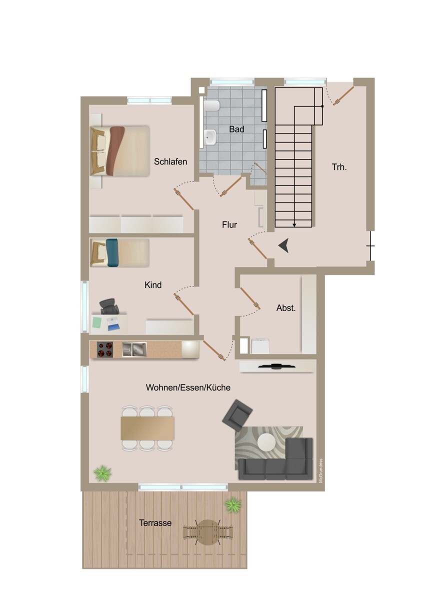 Grundriss Dachgeschoss rechts