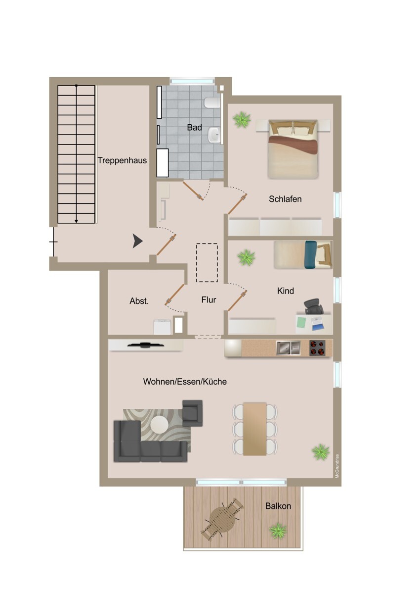 Grundriss Erdgeschoss links