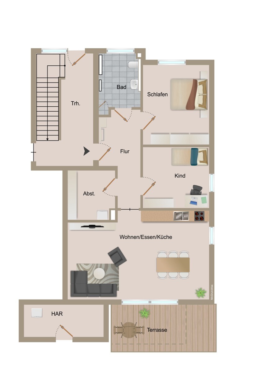 Grundriss Dachgeschoss links