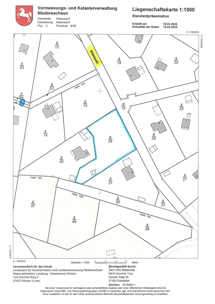 Lageplan vom 01.04.2025