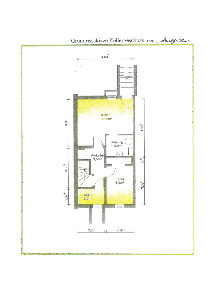 Grundriss Kellergeschoß