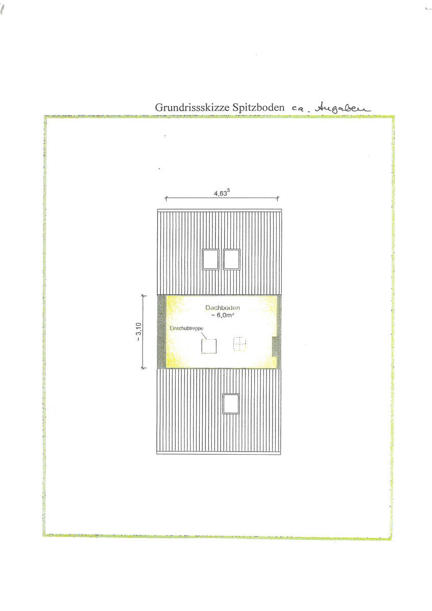 Grundriss Spitzboden