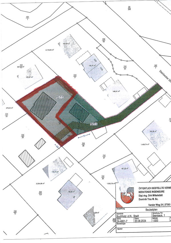 Lageplan rot grosses Haus