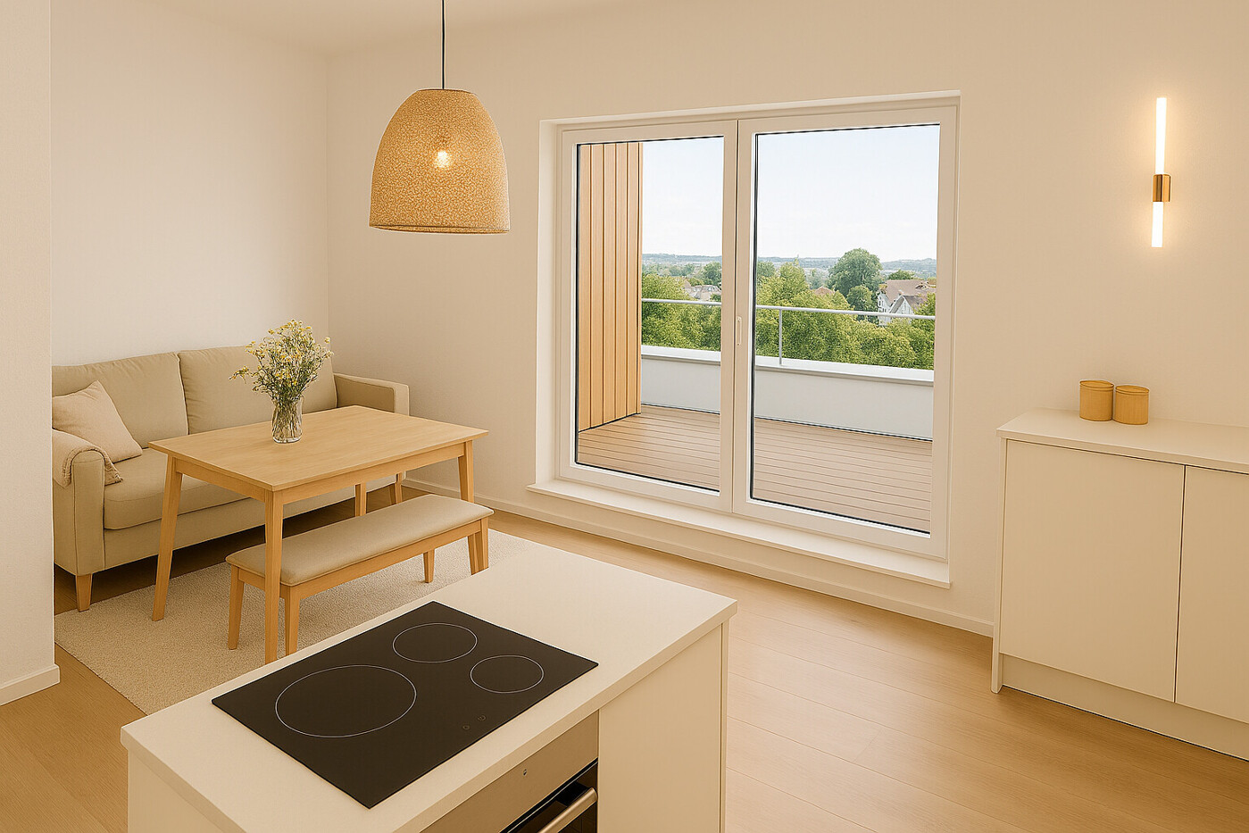 Wohn-/ Essbereich (*Gestaltungsbeispiel)