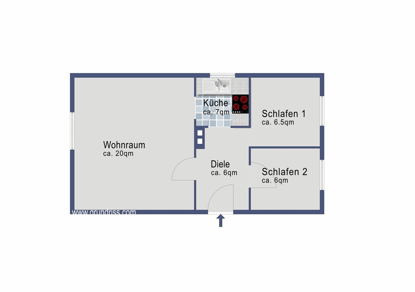 Grundriss gezeichnet