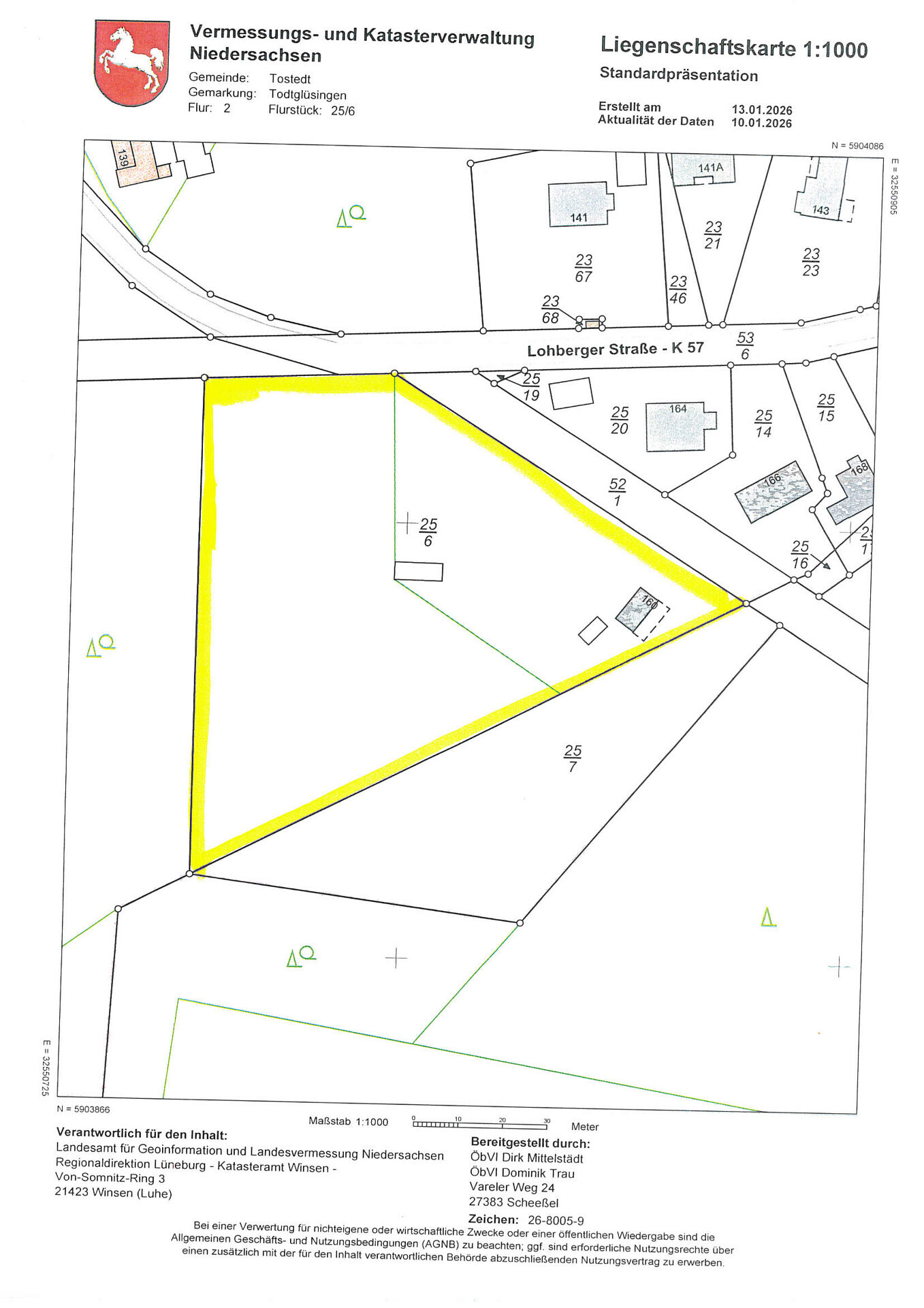 LAGEPLAN GELB MARKIERT