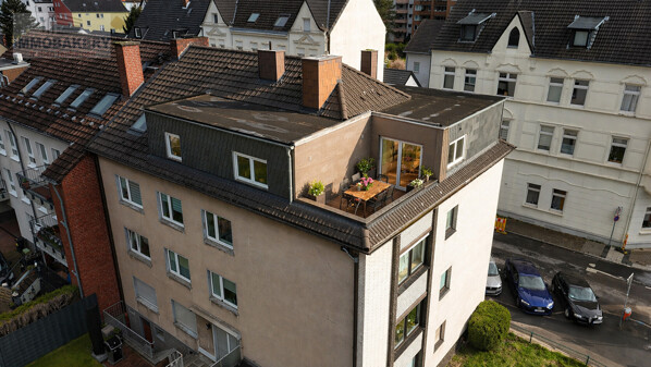 Balkon Drohnenaufnahme
