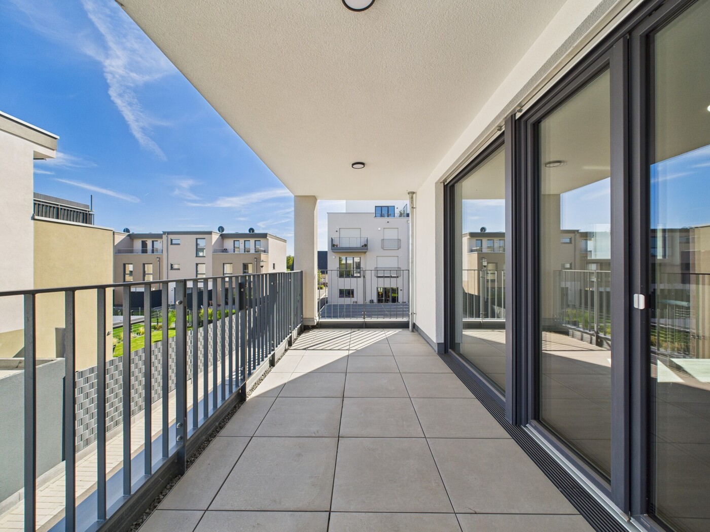 Balkon in Ostausrichtung