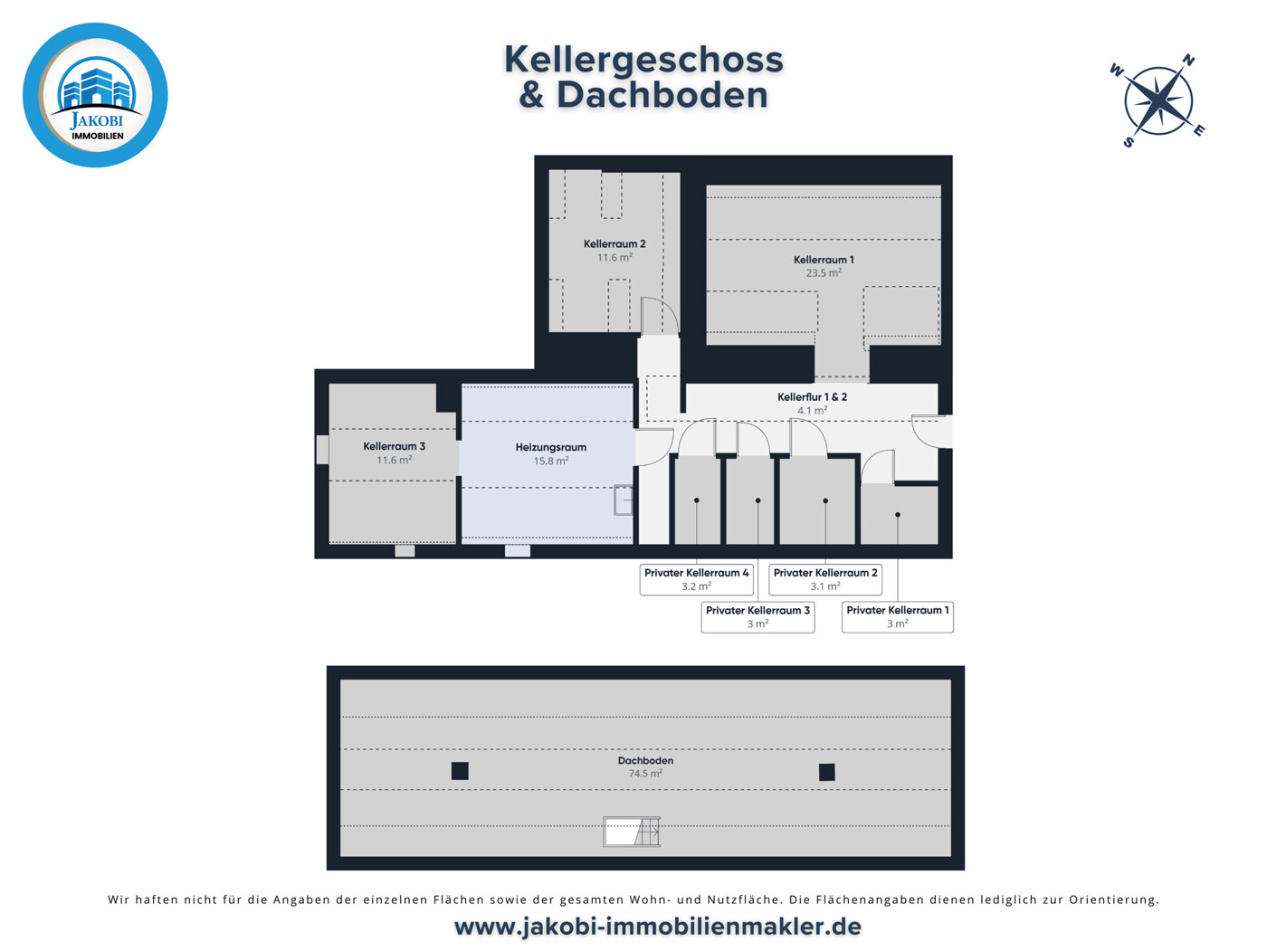 Grundriss KG & Dachboden