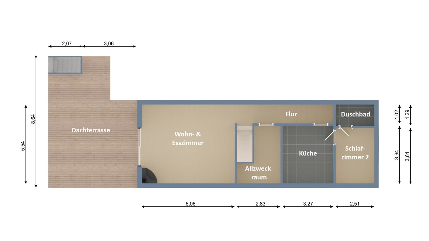 Grundriss Obergeschoss Lövenich