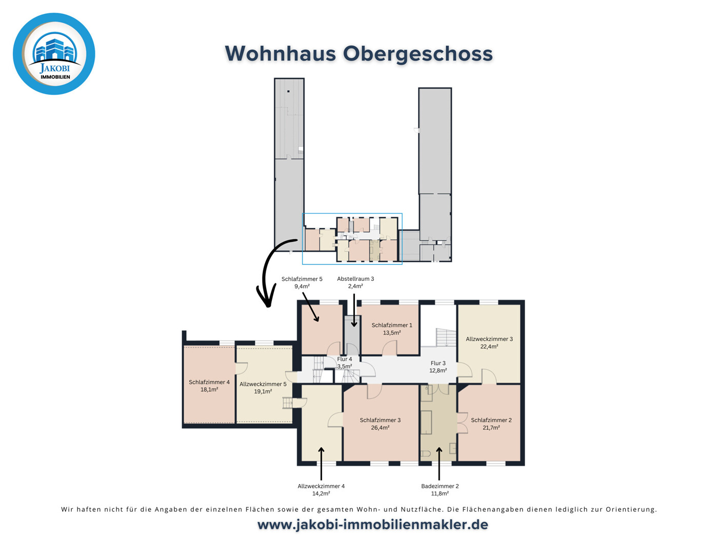 Grundriss Wohnhaus OG