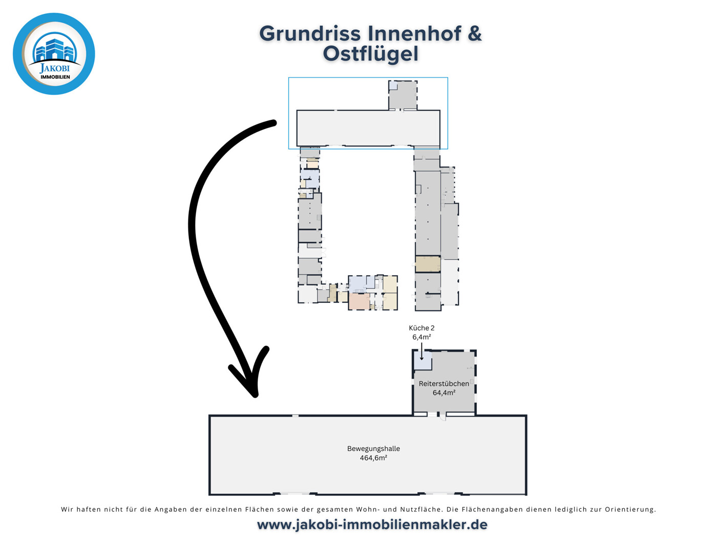 Grundriss Innenhof & Ostflügel