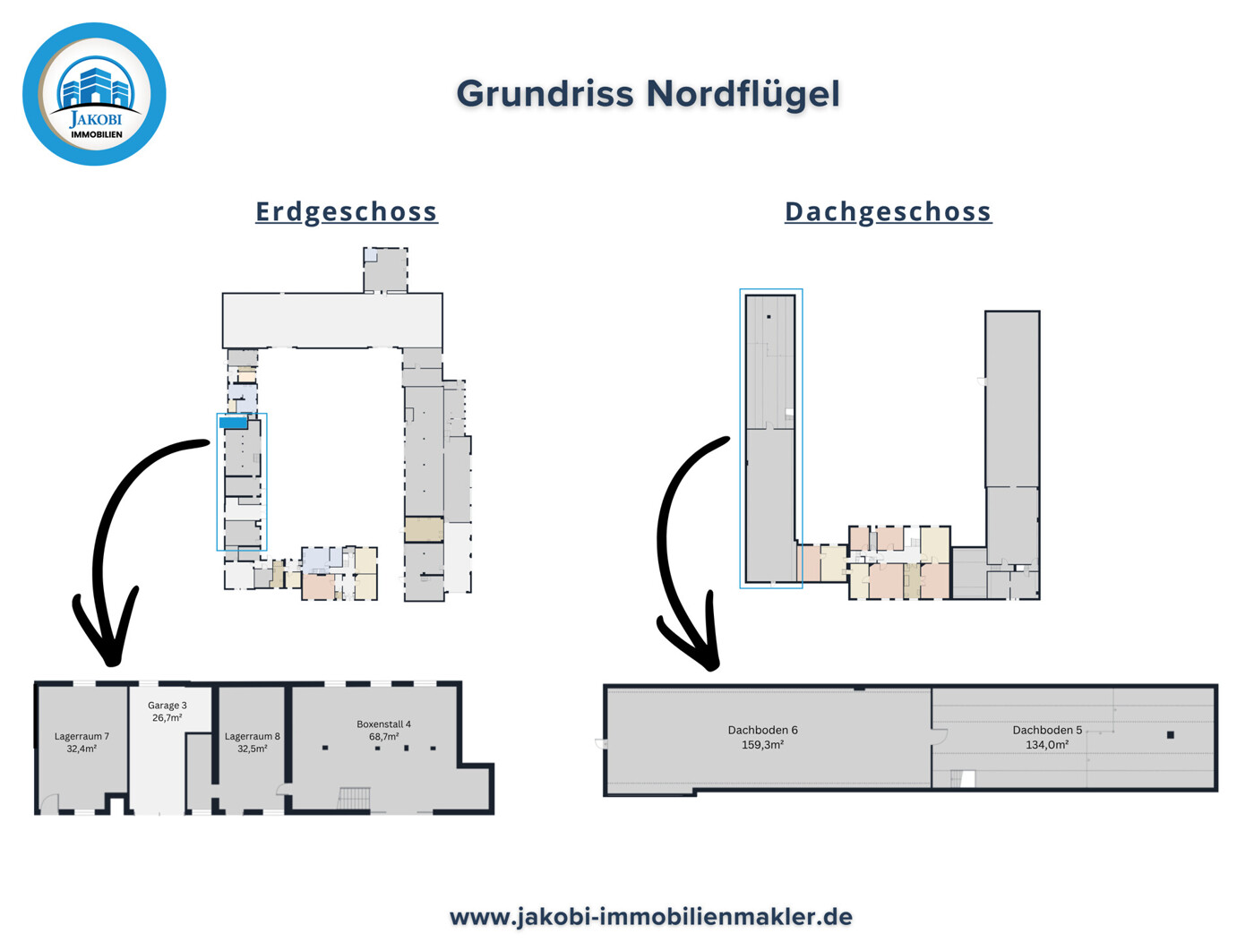 Grundriss Nordflügel
