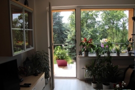 Wohnzimmer mit Balkon Zugang