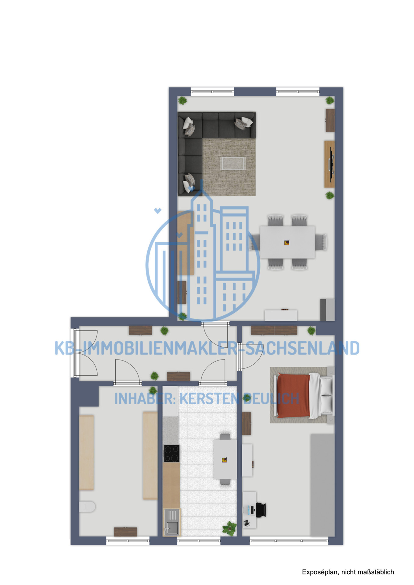 Wohnungsgrundriss - exemplarisch