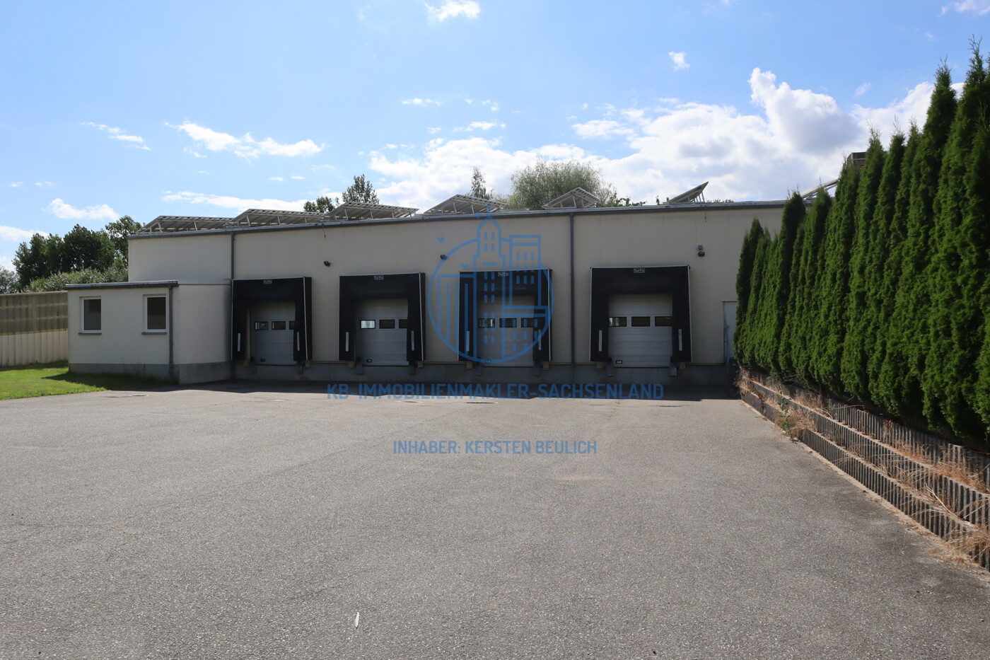 Fassadenansicht der Warmhalle