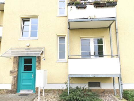 Balkon und Haustür