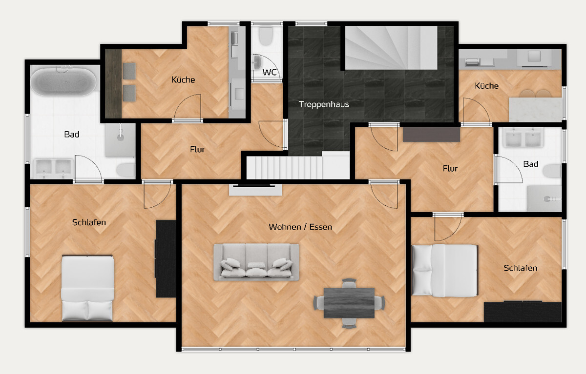 OG Grundriss nicht maßstabsgetreu!