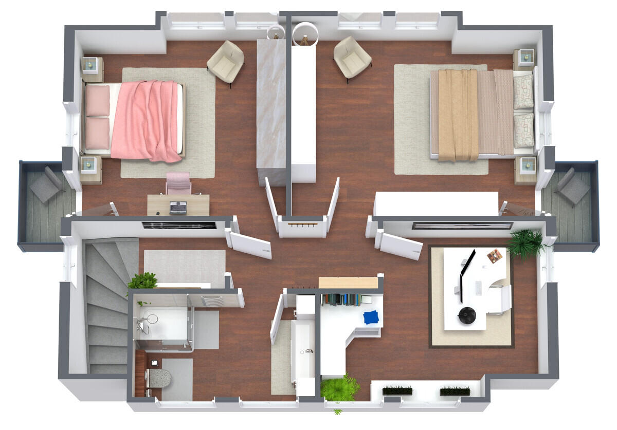 Obergeschoss NICHT MAßSTABSGETREU!