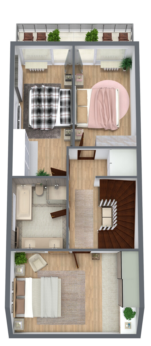 Obergeschoss NICHT MAßSTABSGETREU!