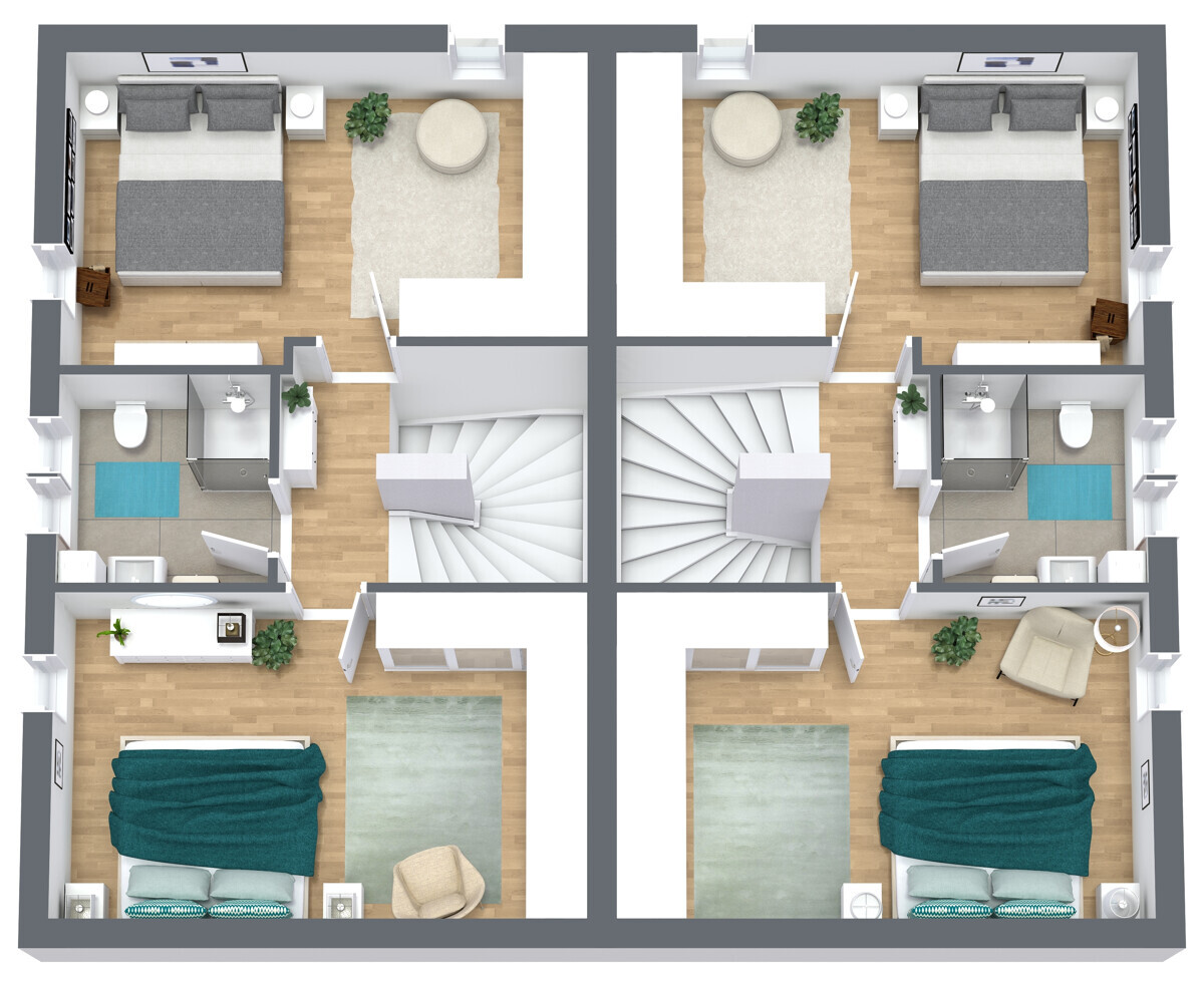 Obergeschoss Beispiel - nicht maßstabgetreu