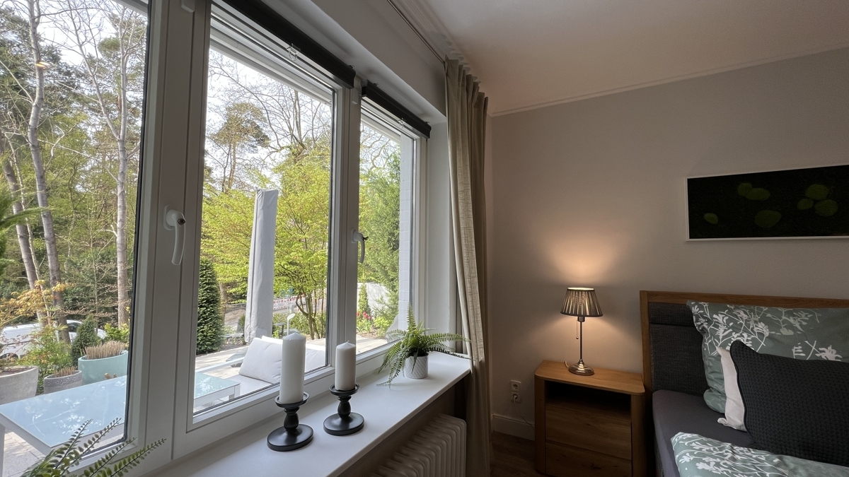 Blick aus dem Schlafzimmer