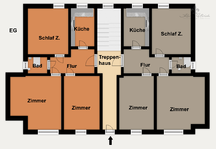 Grundriss Farbig - EG