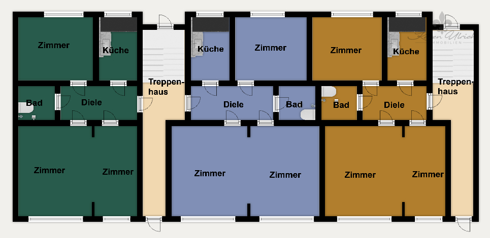 EG - Grundriss farbig