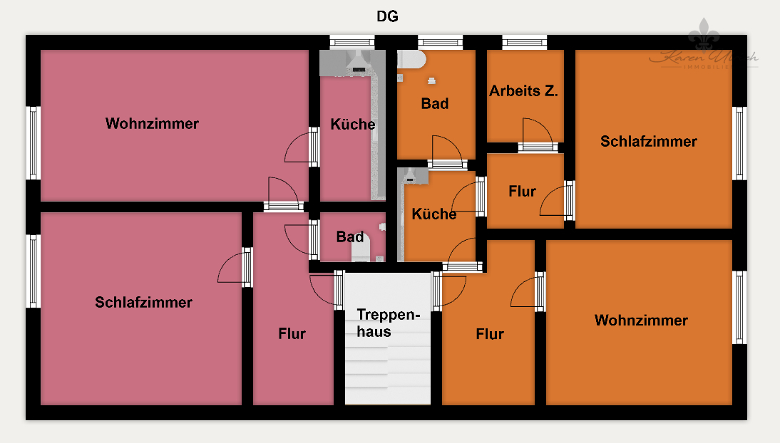 Grundriss Farbig - DG