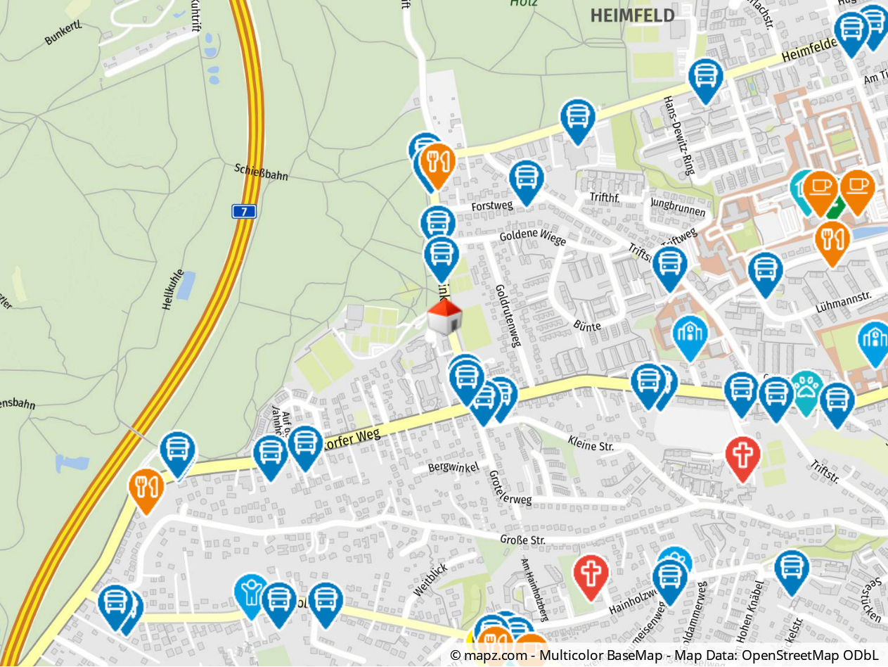 Geolyzer Kartenausschnitt