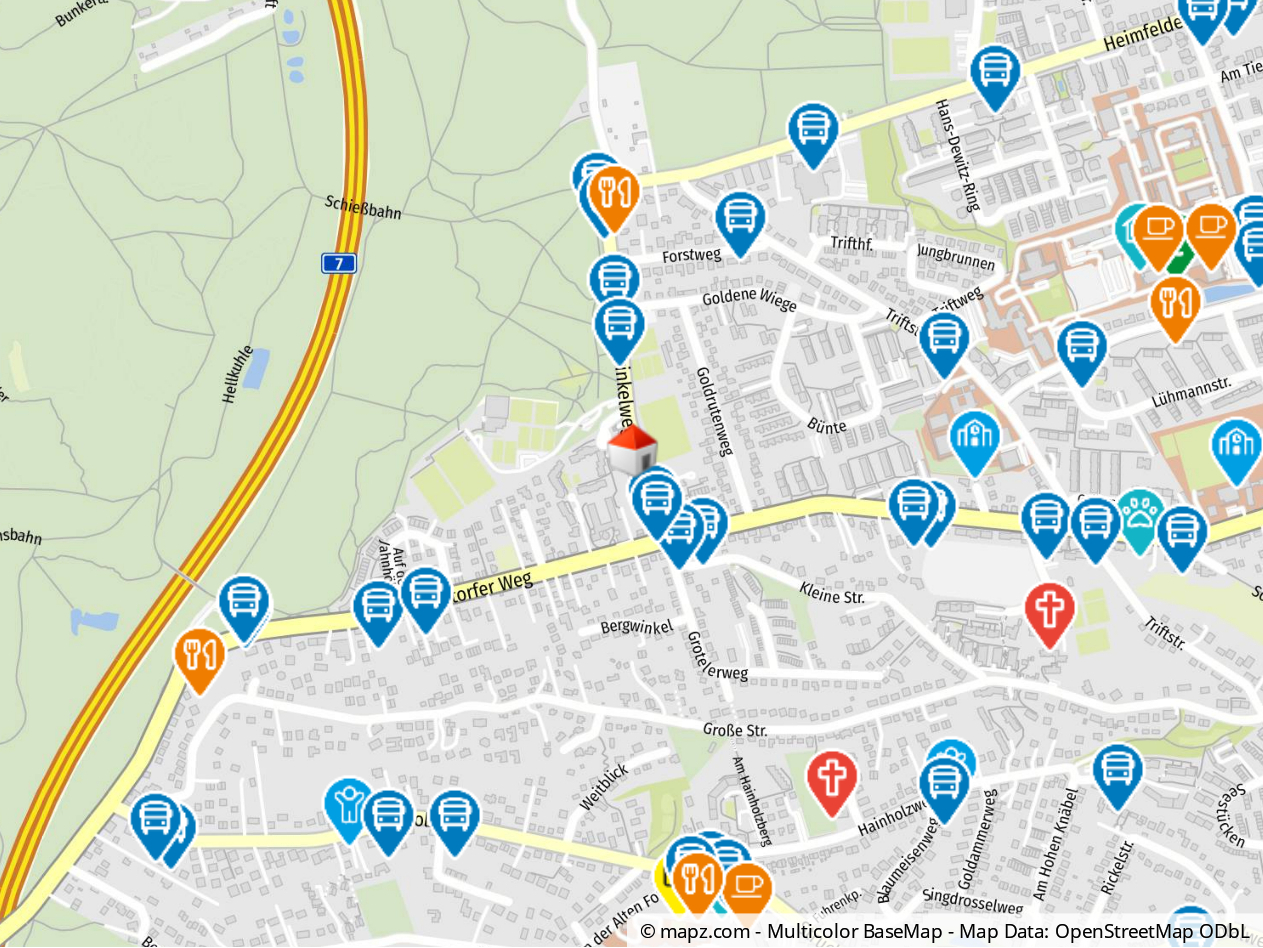 Geolyzer Kartenausschnitt