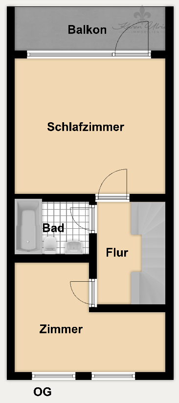 Grundriss Farbig - OG