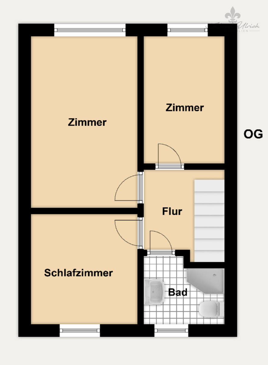 Grundriss Farbig - OG