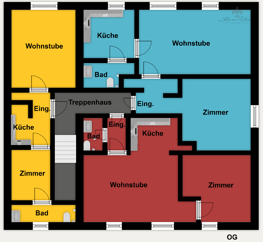 Grundriss Farbig- OG