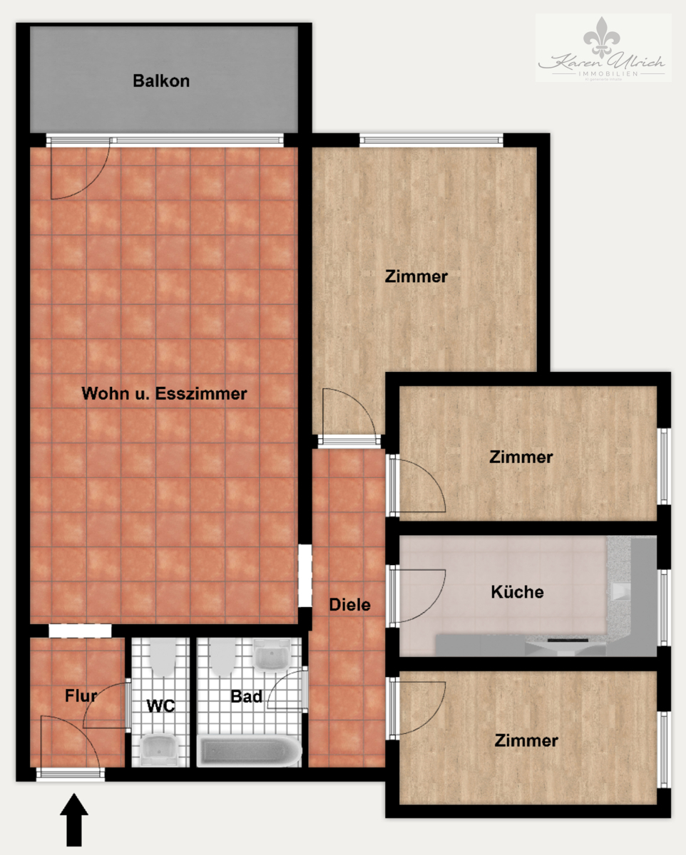 Grundriss Farbig