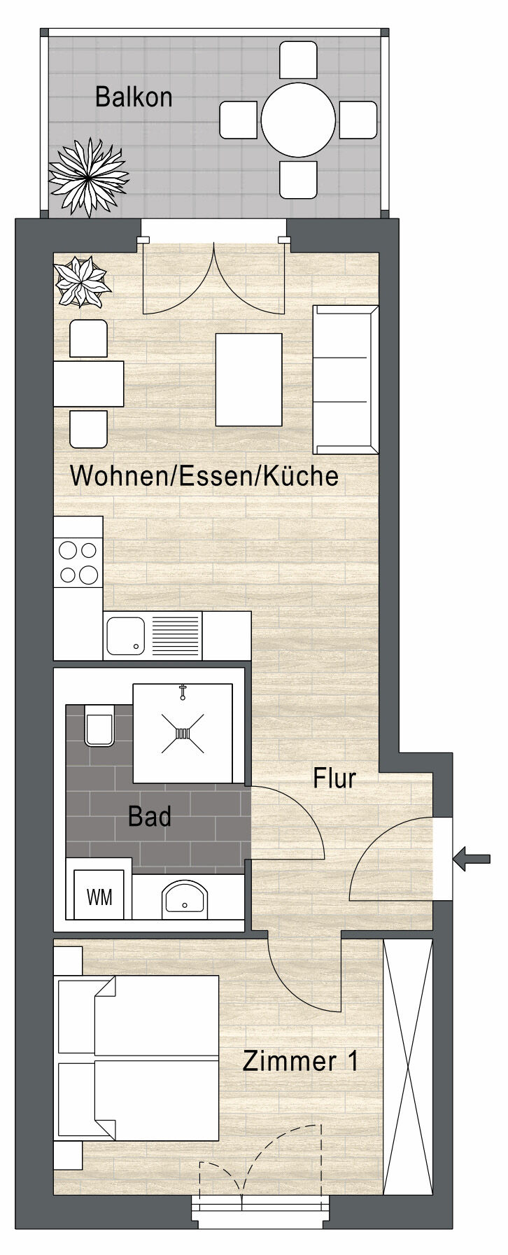 Etagenwohnung