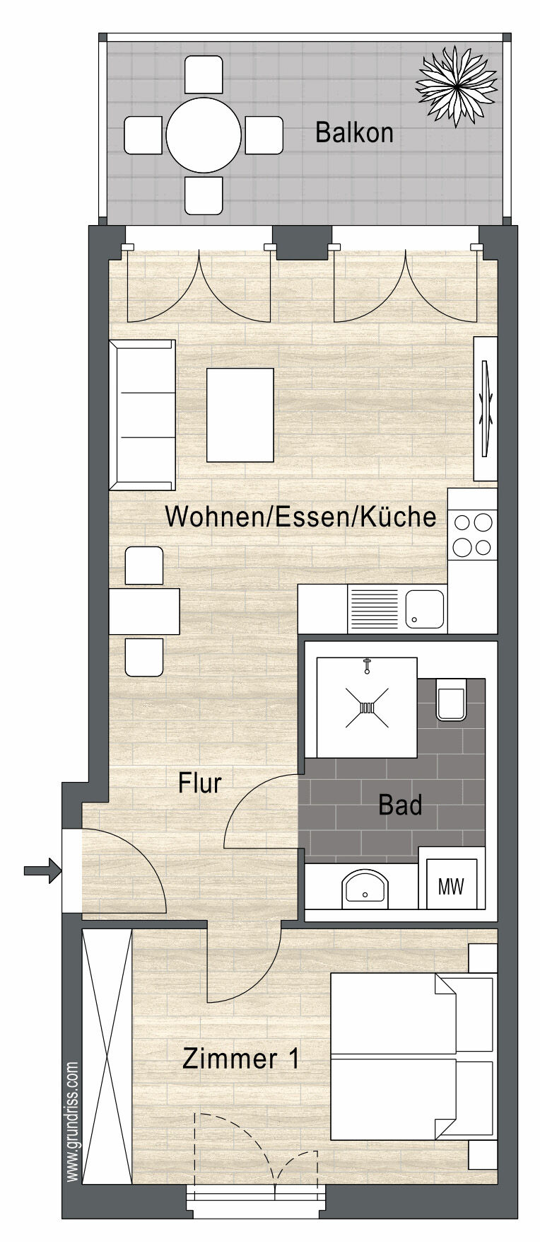 Etagenwohnung