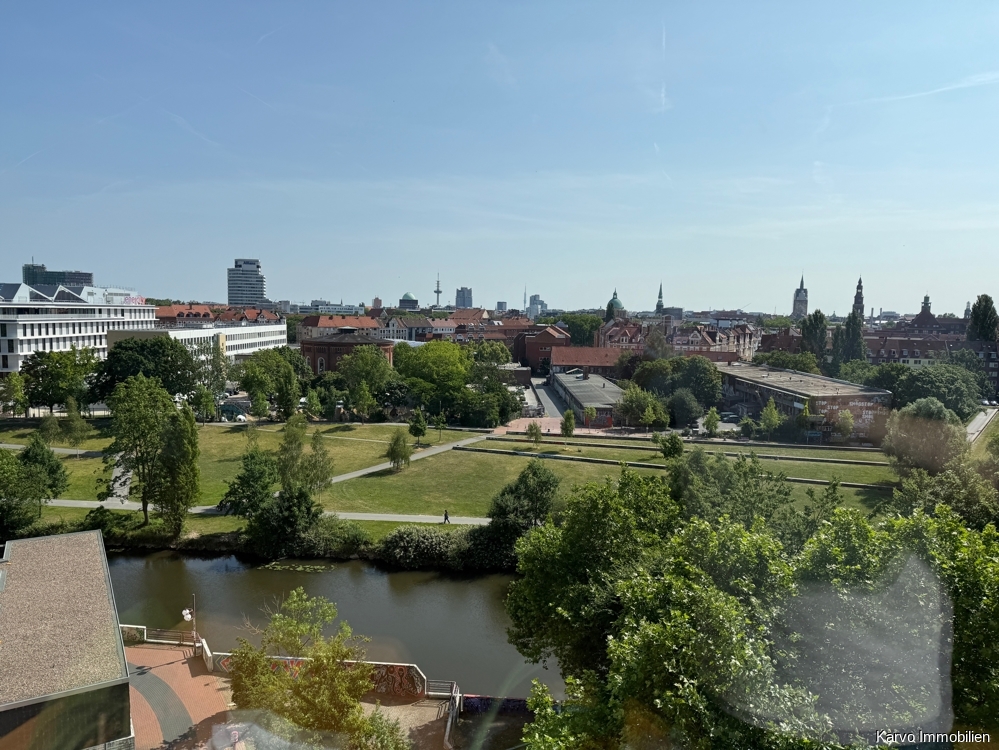 Blick vom Wohnzimmer über Hannover