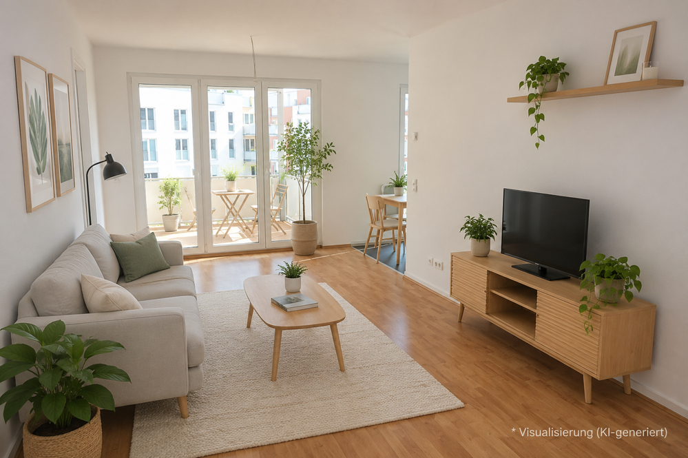 Moderne 2-Zimmer-Wohnung mit großem Balkon, Einbauküche und Fußbodenheizung in Glienicke/Nordbahn - Foto 3