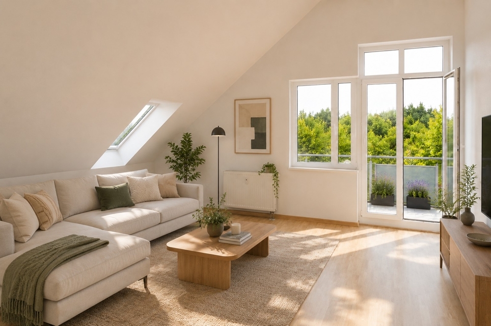 Lichtdurchflutete Dachgeschosswohnung mit Balkon und Einbauküche im beliebten Sonnengarten Glienicke - Foto 1