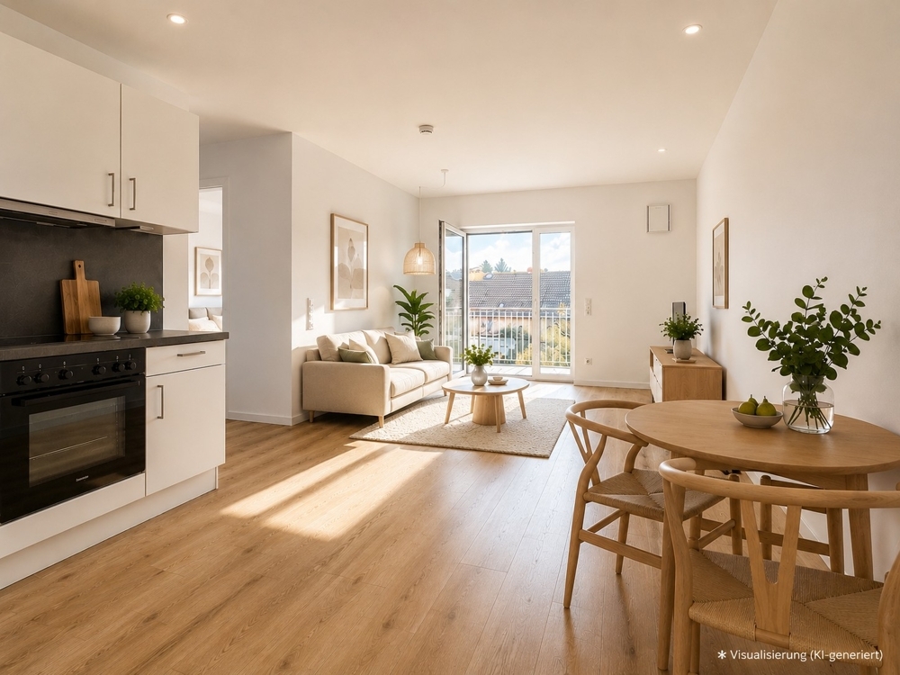 Moderne 2-Zimmer-Wohnung mit Balkon & Fußbodenheizung in Nuthetal - Photo 2