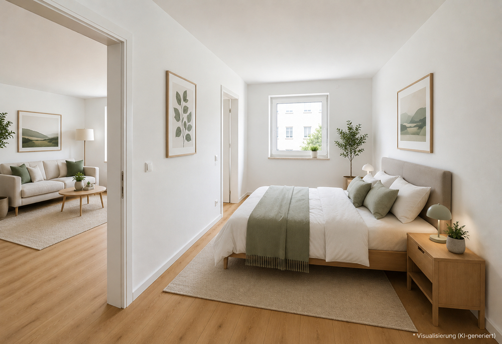 Moderne Wohnung für 1 Person in Nuthetal – gepflegte 2-Zimmer-Wohnung mit Balkon & Fußbodenheizung - Photo 3