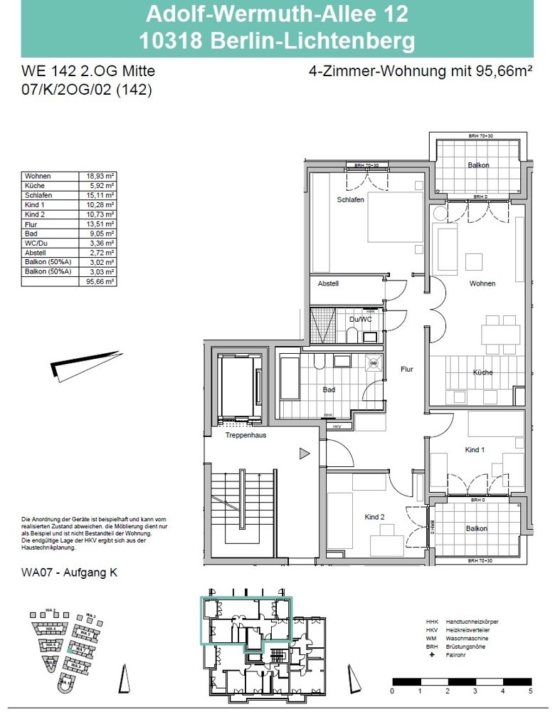 Familienfreundliches Wohnen in Berlin-Karlshorst – Moderne 4-Zimmer-Wohnung mit zwei Balkonen - Foto 2